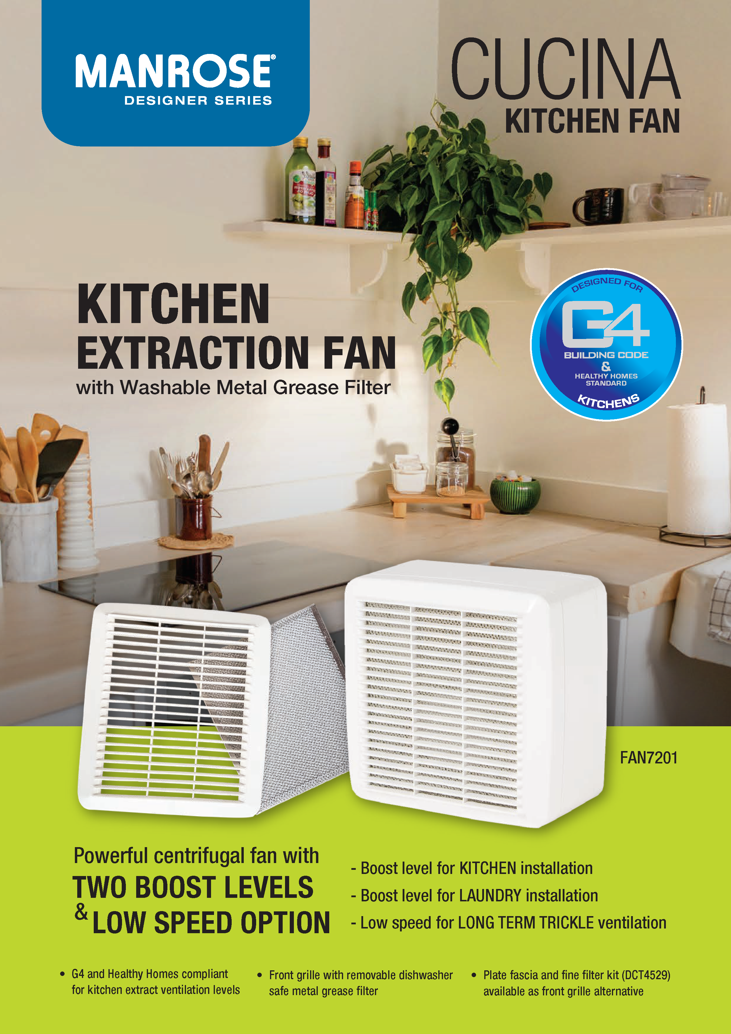 Cucina Kitchen Extraction Fan Brochure