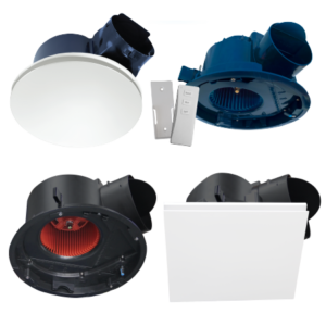 EC and DC Contour. Continuous bathroom extraction ceiling fans